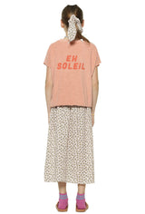 Sleeveless Sweatshirt Light Pint W/ Red Sun Print | سترة رياضية