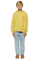 Hooded Sweatshirt Light Khaki W/ Beach Club Print | سترة رياضية