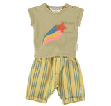 Kids T-Shirt Khaki W/ Star Print | بلوزة