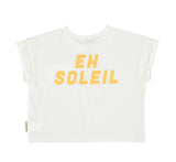 Kids T-Shirt Ecru W/ Yellow Sun Print | بلوزة