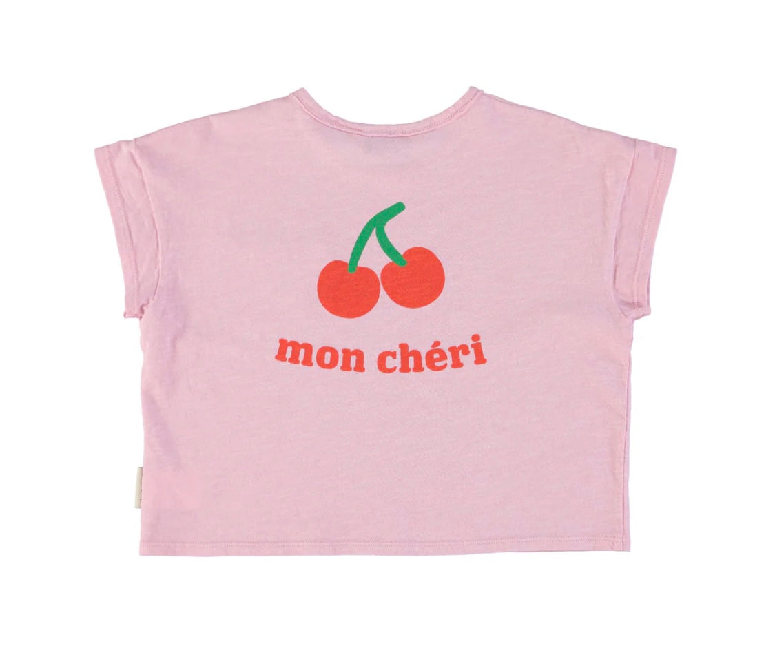 Girls T-Shirt Lilac W/ Cherry Print | بلوزة