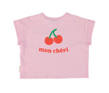 Girls T-Shirt Lilac W/ Cherry Print | بلوزة