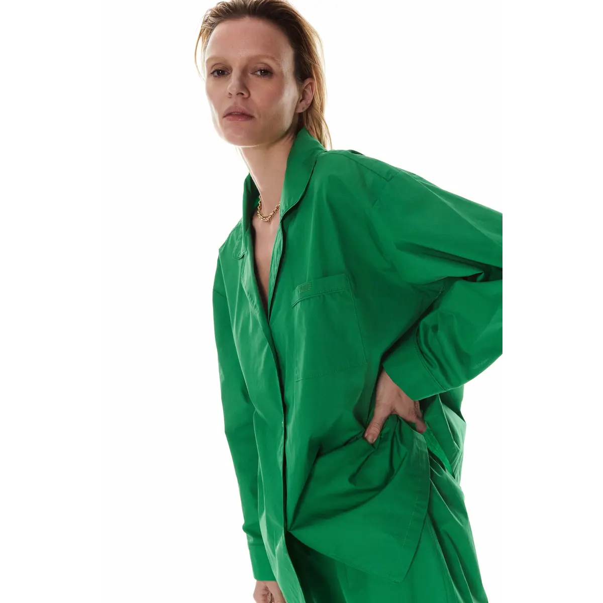 Cedric Green Pajama Shirt | قميص بيجامة