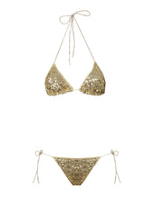 Swimsuit Paillettes 2 pieces Gold - Paillettes طقم سباحة