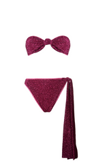 Lumiere Knotted Two Piece Dark Fuschia - Lumiere Knotted Dark Fuschia طقم سباحة