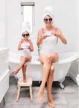 Swimsuit Juliet white & pink - Juliet طقم سباحة