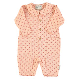 Baby Jumpsuit w/collar light pink w/little flowers - Baby بلوزة ضيقة