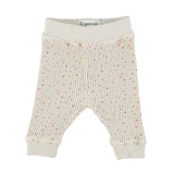 Baby Legging ecru w/orange little star - Baby سروال