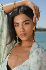 Bianca Chiffon Green Dress | فستان نسائي - Maison Clad