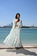 Bianca Chiffon Green Dress | فستان نسائي - Maison Clad