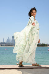 Bianca Chiffon Green Dress | فستان نسائي - Maison Clad