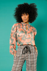 Blouse Smoke Green Cachemir - Smoke Green Cachemir بلوزة