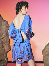Dress Terra Lace Blue | فستان نسائي - Maison Clad