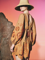 Dress Terra Lace Brown | فستان نسائي - Maison Clad