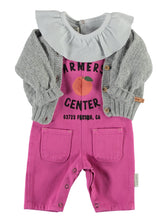 Baby Body Light Grey Waffle - Baby بلوزة ضيقة