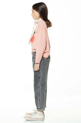 T-Shirt Long Sleeve Light Pink - Girls قميص