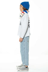 Sweatshirt Unisex Long Sleeve Light Grey - Kids بلوزة