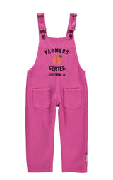 Dungarees Fuchsia W/ Print- Dungarees جمبسوت