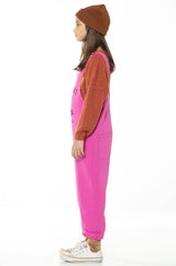 Dungarees Fuchsia W/ Print- Dungarees جمبسوت