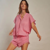 Shirt Pia Pink - Pia قميص
