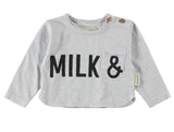 Sweatshirt Unisex Long Sleeve Light Grey - Kids بلوزة