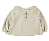 Blouse Round Collar Beige - Round Collar بلوزة