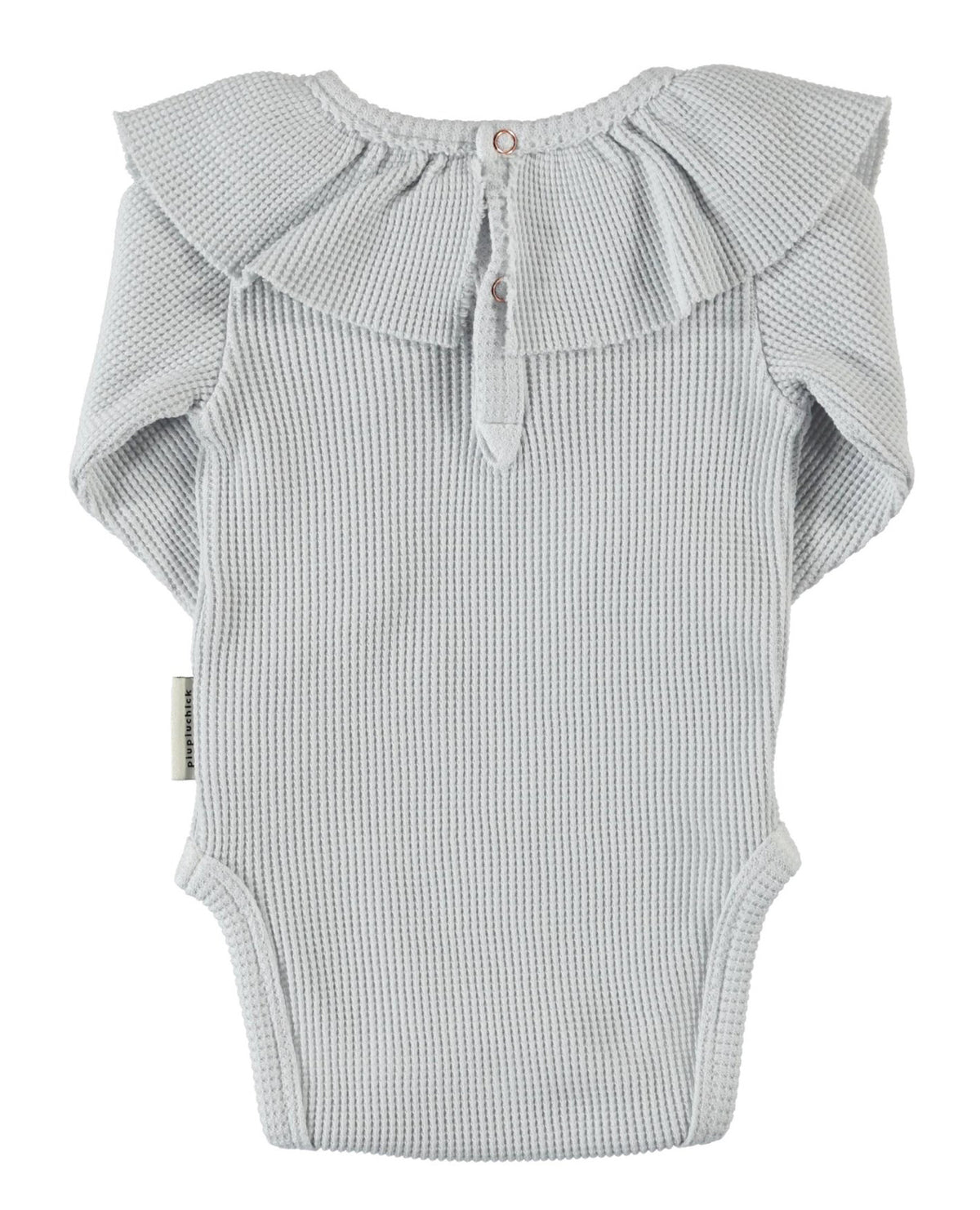 Baby Body Light Grey Waffle - Baby بلوزة ضيقة