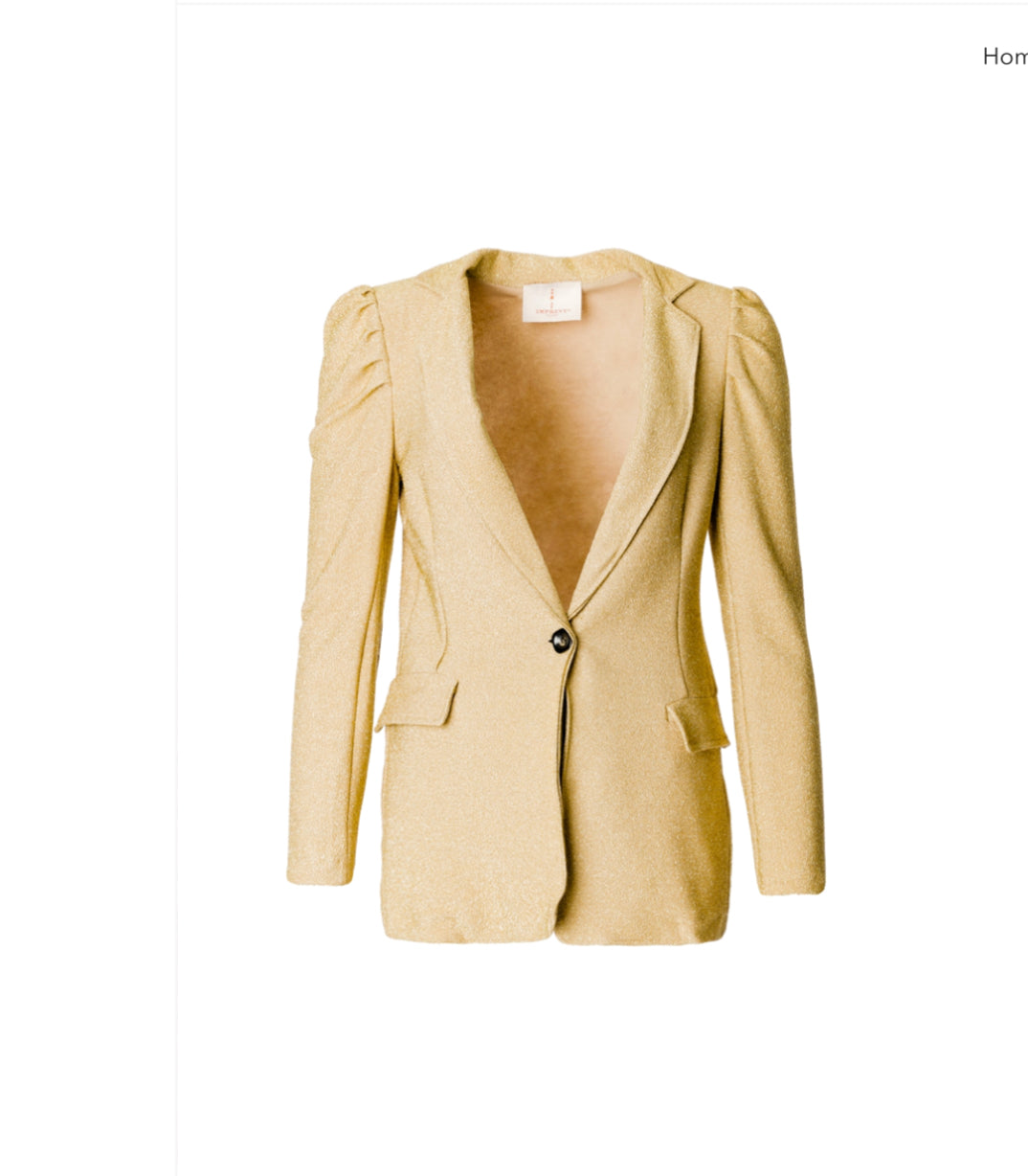 Blazer Lurex gold- Lurex سترة