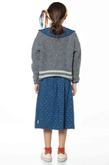 Dress Long With Animal Print Indigo - Dress Long فستان