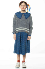 Dress Long With Animal Print Indigo - Dress Long فستان
