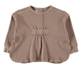 Sweatshirt Light Brown - Long sleeve W/wrinkled front بلوزة