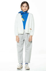 Trouser Unisex Light Grey Checkered - Kids Unisex سروال