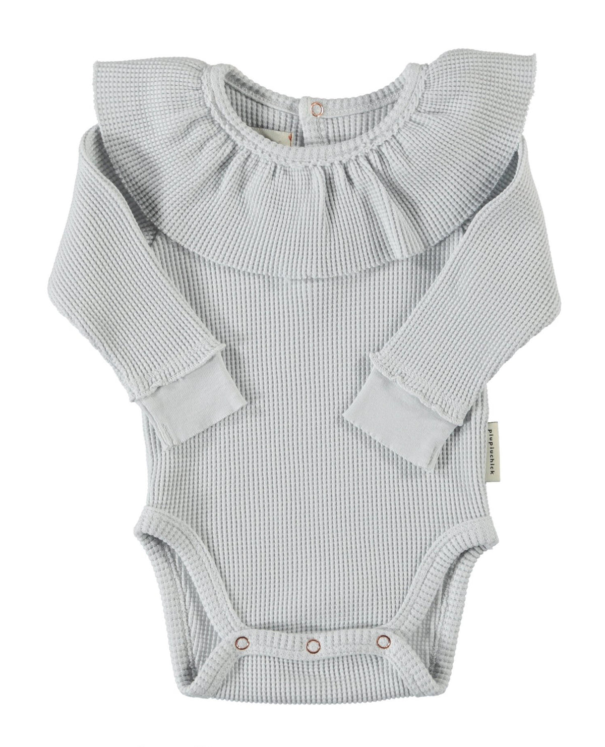 Baby Body Light Grey Waffle - Baby بلوزة ضيقة