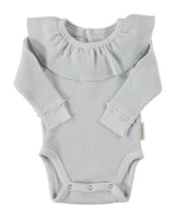 Baby Body Light Grey Waffle - Baby بلوزة ضيقة