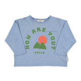 Baby longsleeves blue w/ "how are you?" - Baby بلوزة