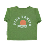 Longsleeve green w/ "vida bonita" - Girls بلوزة