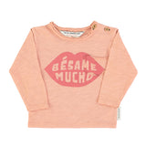 Longsleeve light pink w/ "besame mucho" - Girls بلوزة