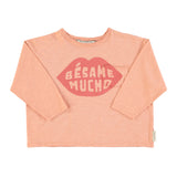 Baby longsleeve light pink w/ "besame mucho" print - Baby بلوزة