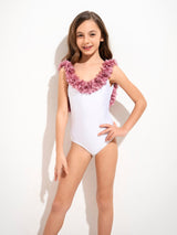 Swimsuit Juliet white & pink - Juliet طقم سباحة
