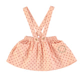 Mini Skirt w/strap light pink w/ little Flowers - Girls تنورة