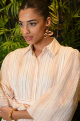 Miranda Cotton Lurex Dress | فستان نسائي - Maison Clad