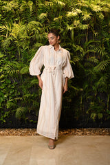 Miranda Cotton Lurex Dress | فستان نسائي - Maison Clad