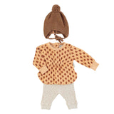 Baby Legging ecru w/orange little star - Baby سروال