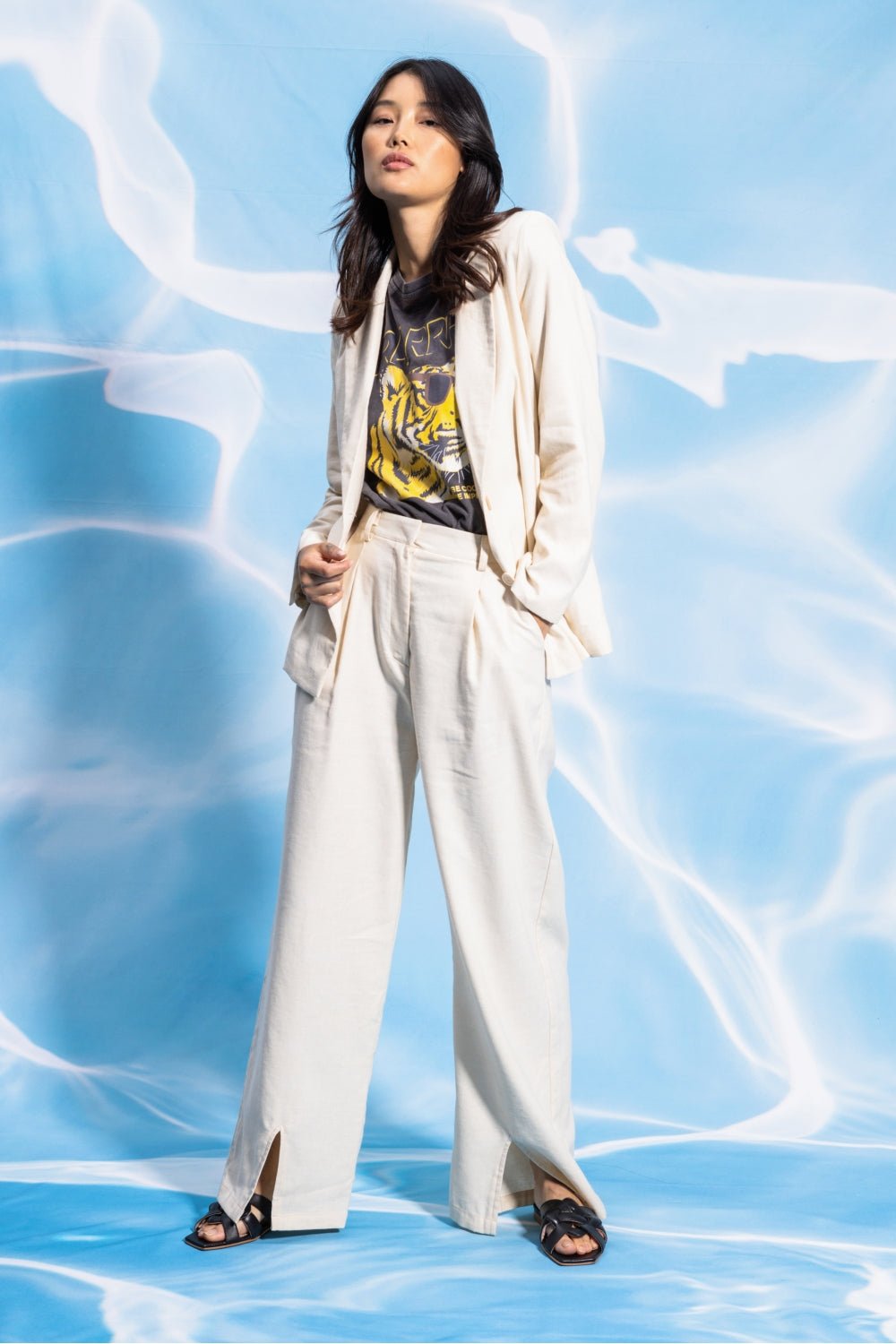 The Diane Blazer Patagonia Beige | سترة نسائية - Maison Clad