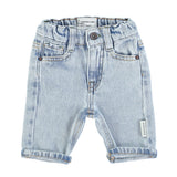 Baby unisex denim trousers washed light blue denim - Baby سروال