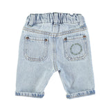 Baby unisex denim trousers washed light blue denim - Baby سروال