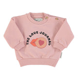 Baby unisex sweatshirt light pink w/ "the love journal" - Baby سترة رياضية