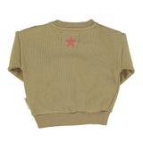 Baby unisex sweatshirt olive green w/ heart print - Baby سترة رياضية