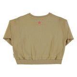 Unisex sweatshirt olive green w/ heart print - Girls سترة رياضية