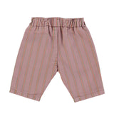 Baby unisex trousers grape w/multicolor stripes - Baby سروال